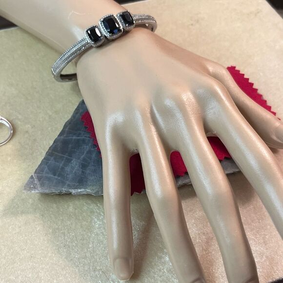 Black Tourmaline Ring 5 & Black Spinel Bracelet Bundle Set - Picture 12 of 16